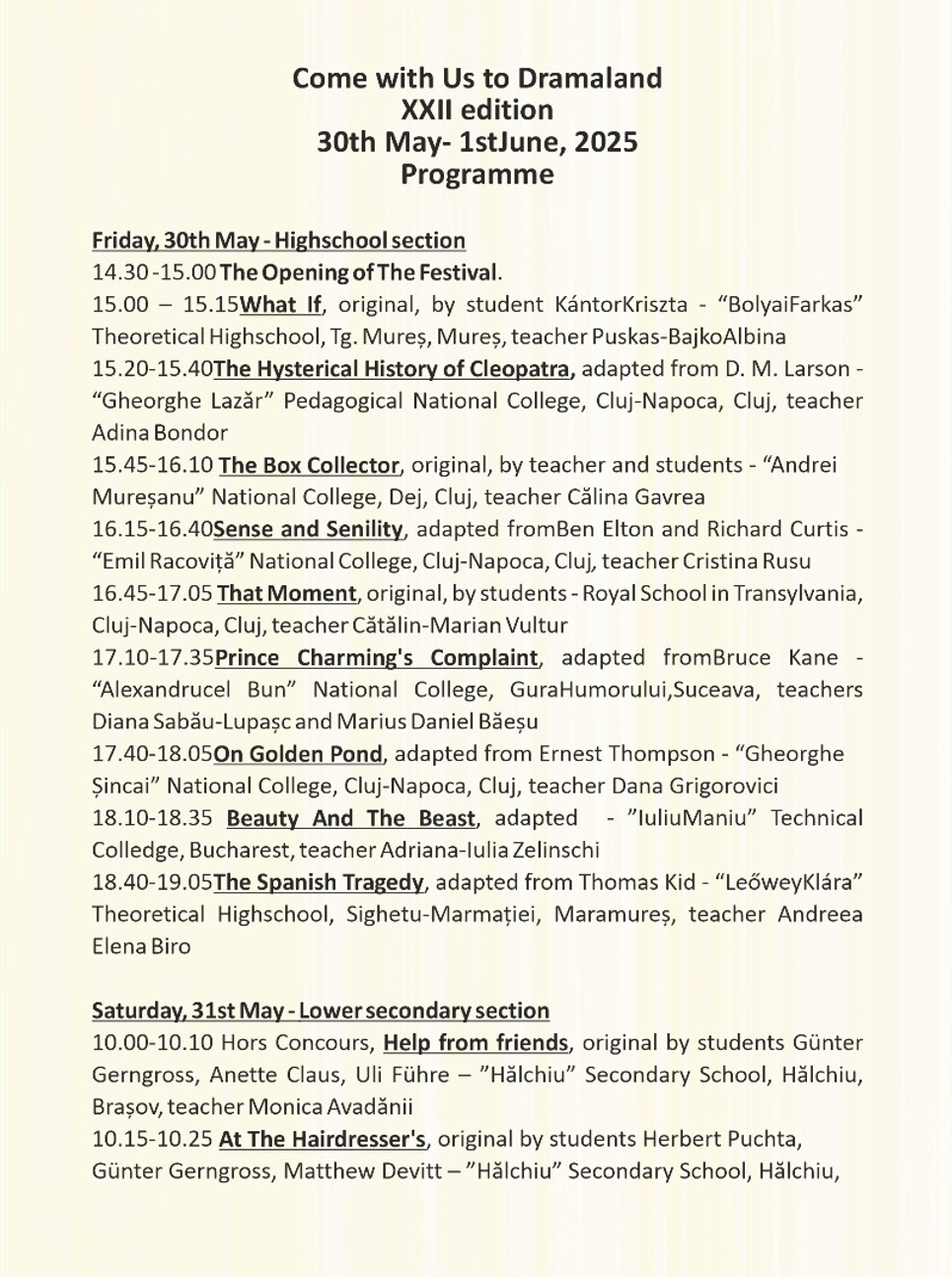Poza program